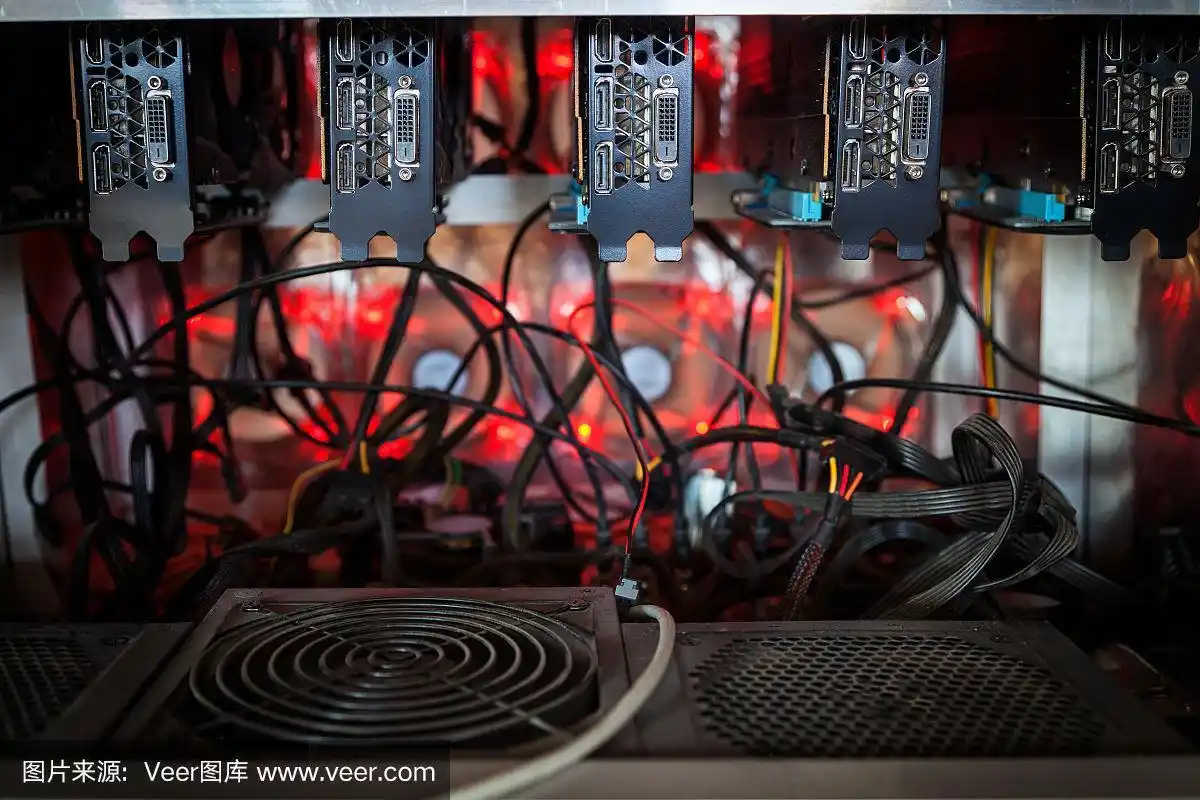 Extensive mining farm with rows of ASIC miners